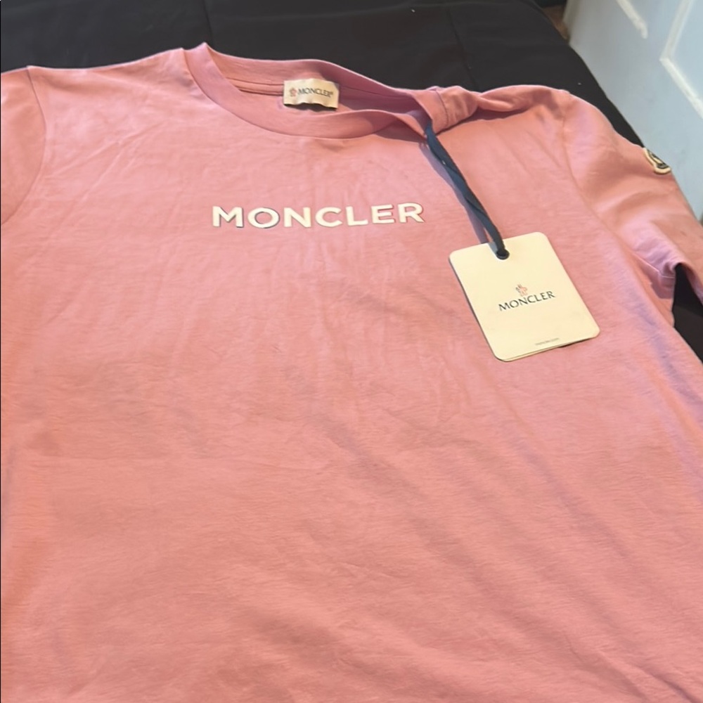 Moncler Light Pink Logo Tee